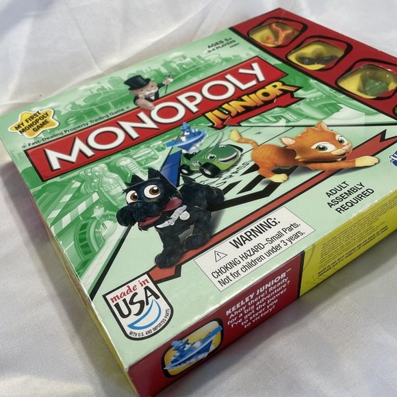 Board Game Monopoly Junior Ages 5+ 2-4 Players Fast Dealing Game Complete - Picture 11 of 12